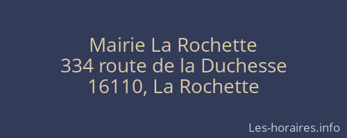 Mairie La Rochette