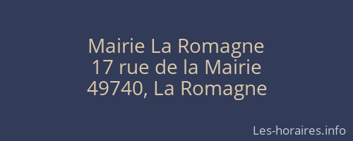 Mairie La Romagne