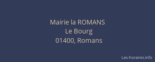 Mairie la ROMANS