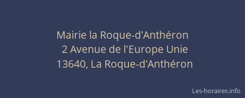 Mairie la Roque-d'Anthéron
