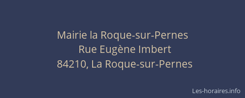 Mairie la Roque-sur-Pernes