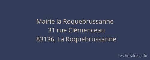 Mairie la Roquebrussanne