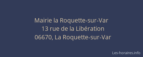 Mairie la Roquette-sur-Var