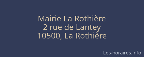 Mairie La Rothière