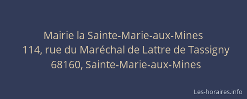 Mairie la Sainte-Marie-aux-Mines