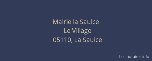Mairie la Saulce