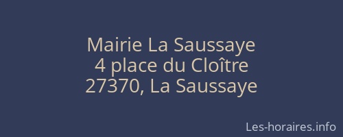 Mairie La Saussaye