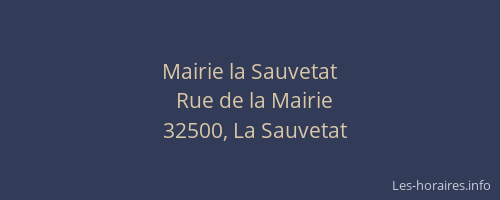 Mairie la Sauvetat