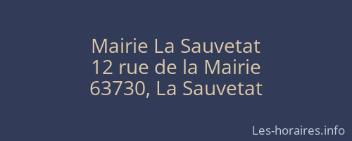 Mairie La Sauvetat