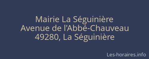 Mairie La Séguinière