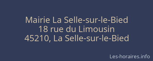 Mairie La Selle-sur-le-Bied