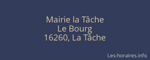 Mairie la Tâche