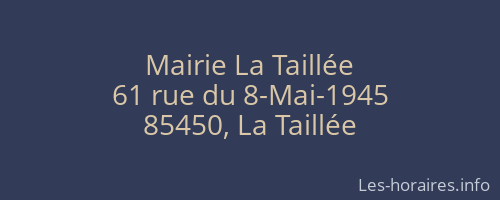 Mairie La Taillée