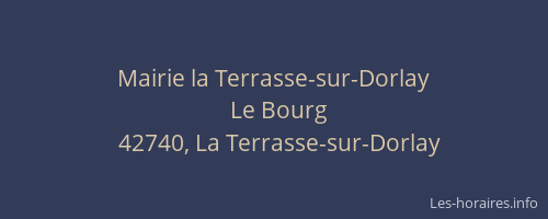 Mairie la Terrasse-sur-Dorlay