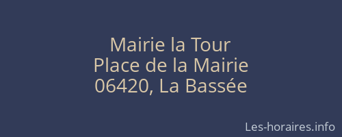 Mairie la Tour