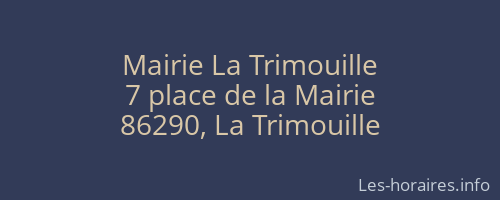 Mairie La Trimouille
