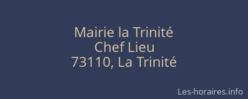 Mairie la Trinité