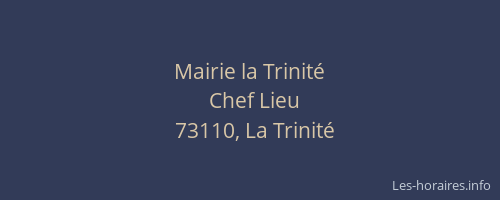 Mairie la Trinit&eacute;