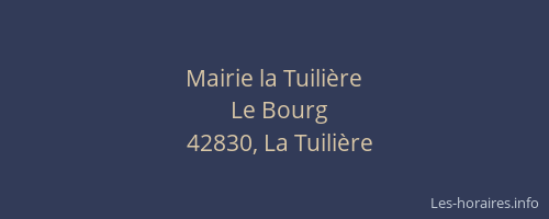 Mairie la Tuilière