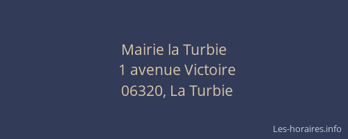 Mairie la Turbie