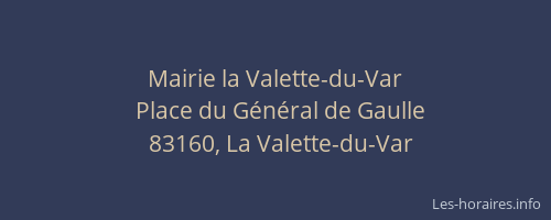 Mairie la Valette-du-Var