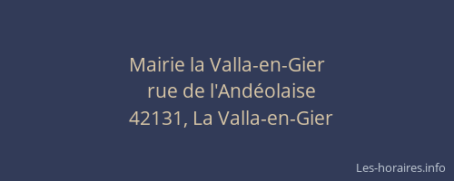 Mairie la Valla-en-Gier