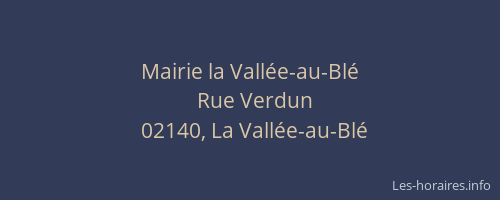 Mairie la Vallée-au-Blé