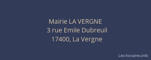 Mairie LA VERGNE