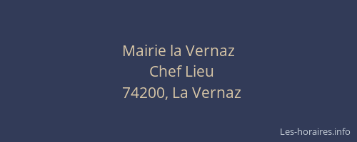 Mairie la Vernaz