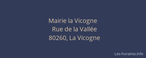 Mairie la Vicogne