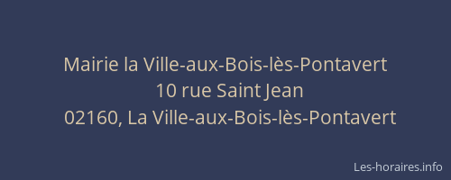 Mairie la Ville-aux-Bois-lès-Pontavert