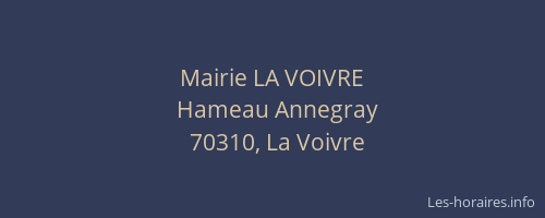 Mairie LA VOIVRE