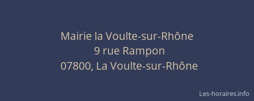 Mairie la Voulte-sur-Rhône