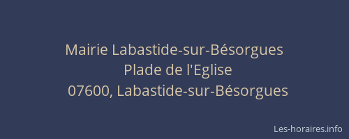 Mairie Labastide-sur-Bésorgues