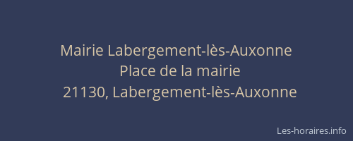 Mairie Labergement-l&egrave;s-Auxonne