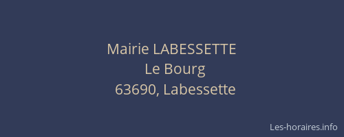 Mairie LABESSETTE