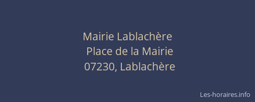 Mairie Lablachère