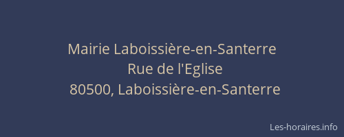 Mairie Laboissi&egrave;re-en-Santerre