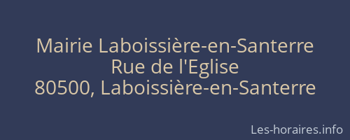 Mairie Laboissière-en-Santerre