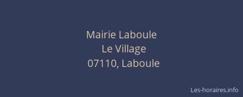 Mairie Laboule