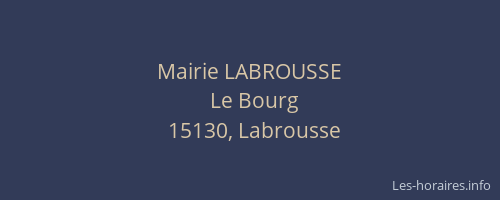 Mairie LABROUSSE