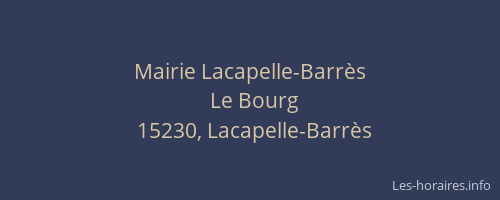 Mairie Lacapelle-Barrès