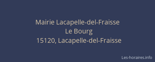 Mairie Lacapelle-del-Fraisse