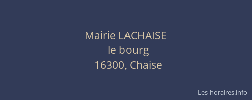 Mairie LACHAISE