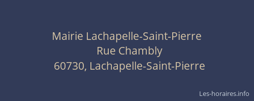 Mairie Lachapelle-Saint-Pierre