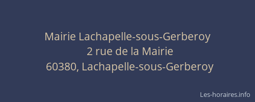 Mairie Lachapelle-sous-Gerberoy