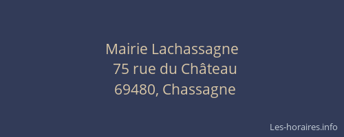 Mairie Lachassagne