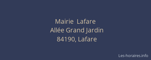 Mairie  Lafare