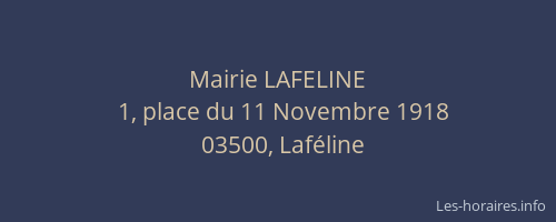 Mairie LAFELINE