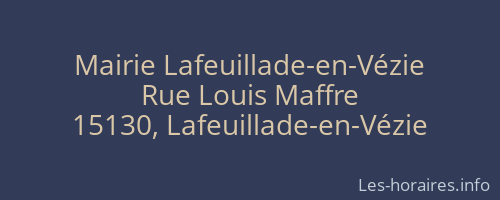 Mairie Lafeuillade-en-Vézie